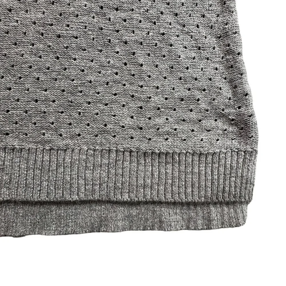 American Eagle Sweater Womens PS Gray Open Knit Beach Goth‎ Grunge Whimsigoth